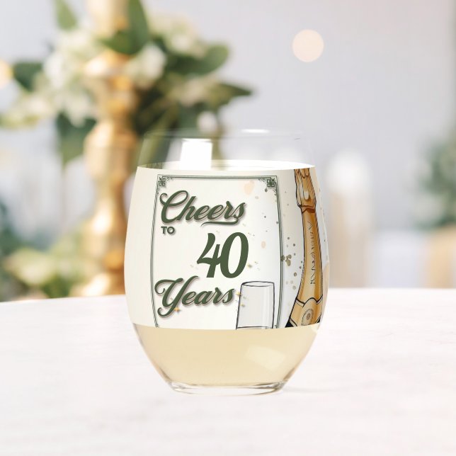 Vaso De Vino Fiesta de Salud a Años (Insitu (Boda))