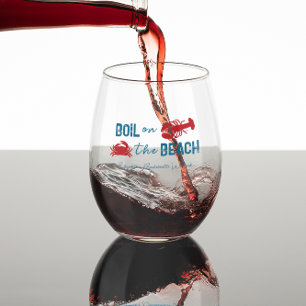 Vaso De Vino Fiesta de soltera con mariscos hervidos