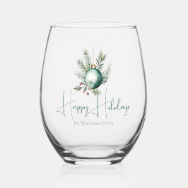 Vaso De Vino Fiesta de vacaciones de moda de color verde de col