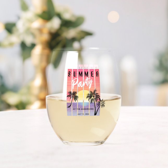 Vaso De Vino Fiesta de verano con synthwave genial (Insitu (Boda))
