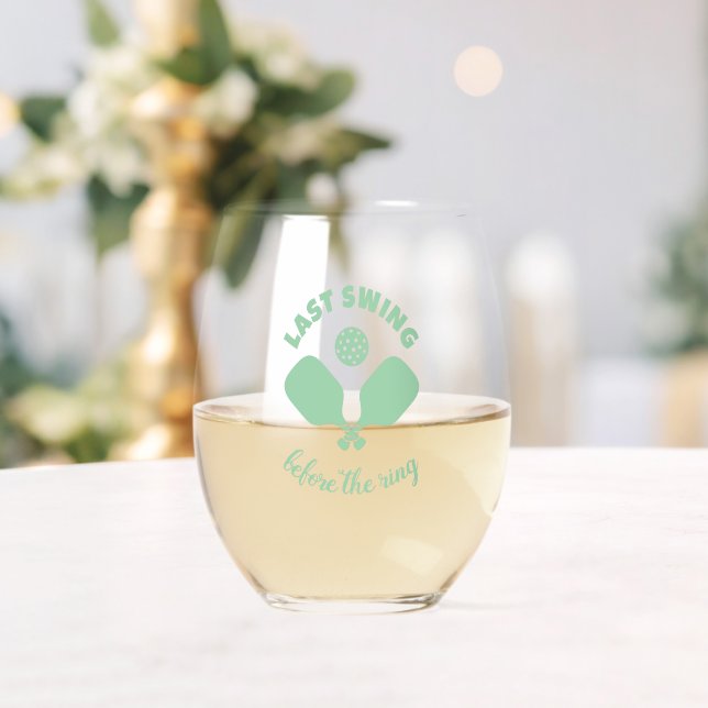 Vaso De Vino Fin de semana de soltera de pickleball (Insitu (Boda))