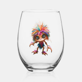 Vaso De Vino Fizzwiggle el duende travieso del arcoíris.