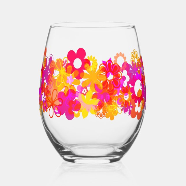 Vaso De Vino Flor (Anverso)