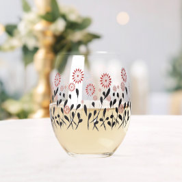 Vaso De Vino flor lindo moda simple rojo chica adorable n