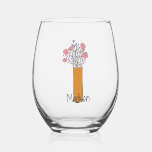 Vaso De Vino Flor rápida y divertida original