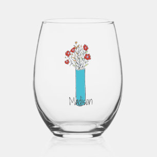 Vaso De Vino Flor rápida y divertida original