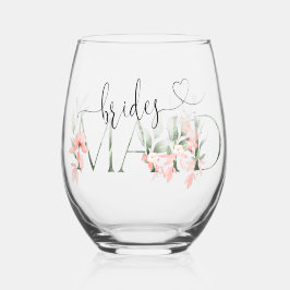 Vaso De Vino Floral Bridesmaid Wine Glass Bridesmaid Regalos