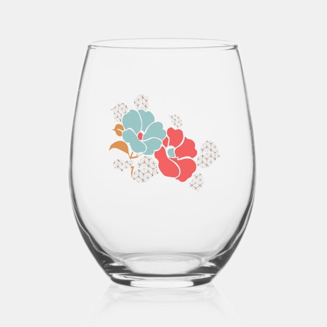 Vaso De Vino "Floral Elegance" Collection (Anverso)