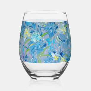 Vaso De Vino Floral veraniega