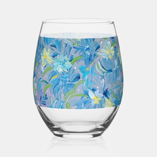 Vaso De Vino Floral veraniega (Anverso)
