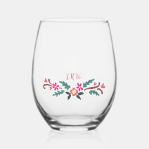 Florales rústicos con iniciales