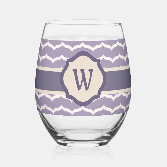 Vaso De Vino Floreado en Zigzag (Anverso)