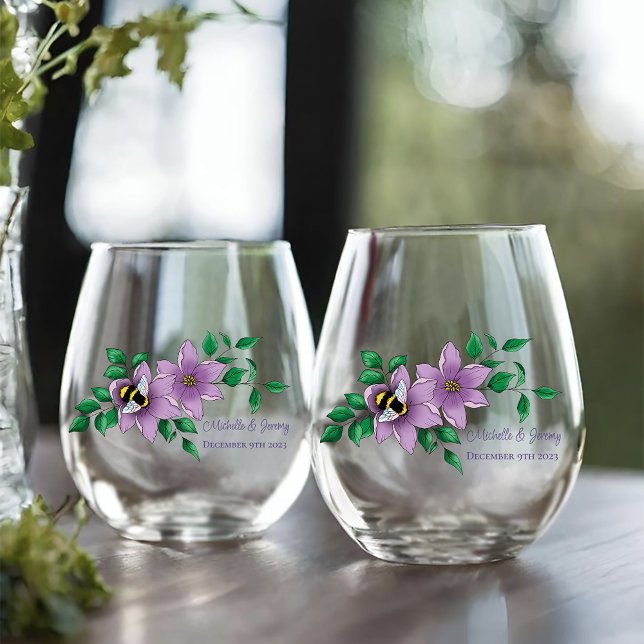 Vaso De Vino Flores de lavanda de abedul amarillo (Subido por el creador)