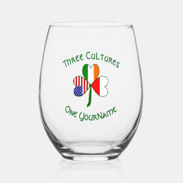 Vaso De Vino Flores irlandesas polacas norteamericanas estremec