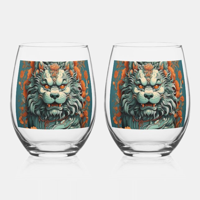 Vaso De Vino Flu León de la Sabiduría    (Anverso)