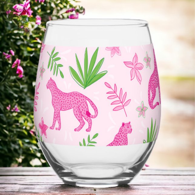 Vaso De Vino Fondo rosa chita preppy (Subido por el creador)