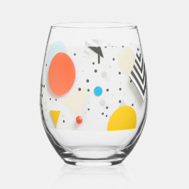 Vaso De Vino Fondo superior de formas y rayas