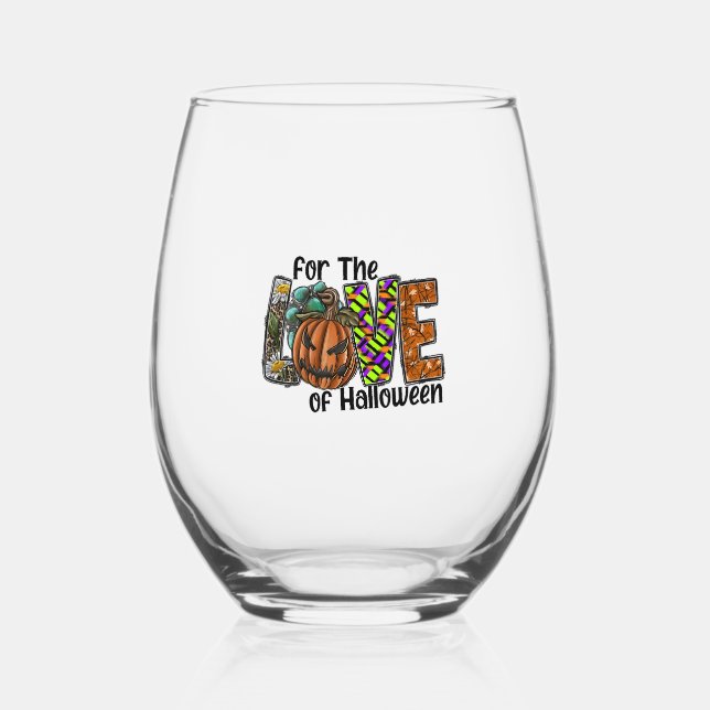 Vaso De Vino For The Love Of Halloween (Anverso)