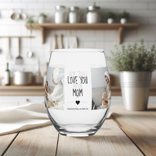 Vaso De Vino Foto de colección moderna Te ama a tu mamá Mejor r