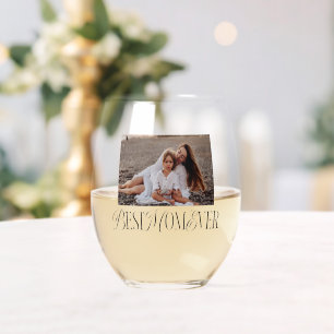 Vaso De Vino Foto de la mejor madre de la tipografía