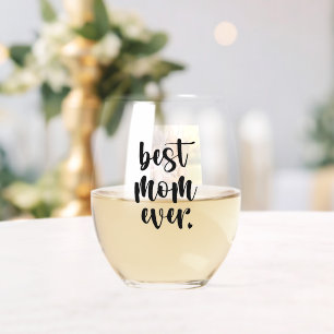 Vaso De Vino Foto de nombres de niños para la mejor mamá modern