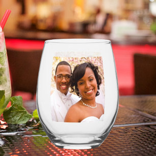 Vaso De Vino Foto pareja boda