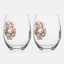 Vaso De Vino Fresa Gnome Stemless Wineglass Set