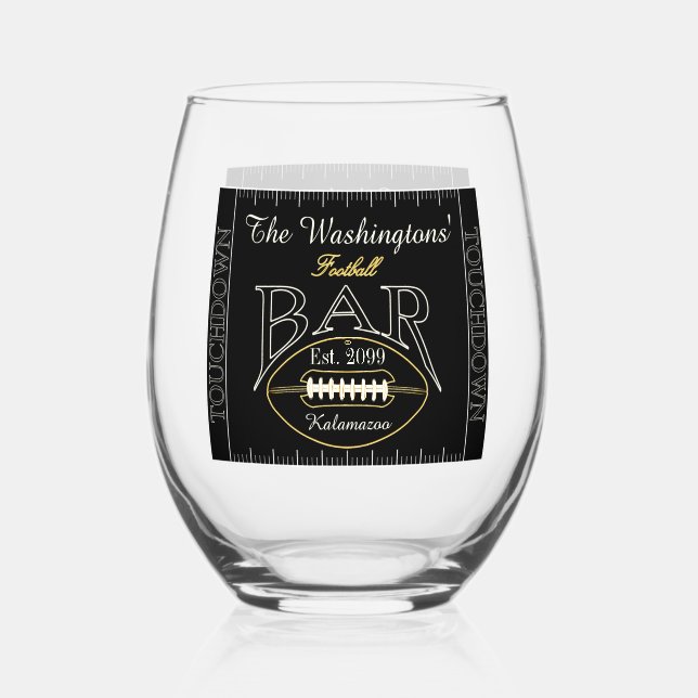 Vaso De Vino Fun American Football Bar Drinkware Cocktail (Anverso)