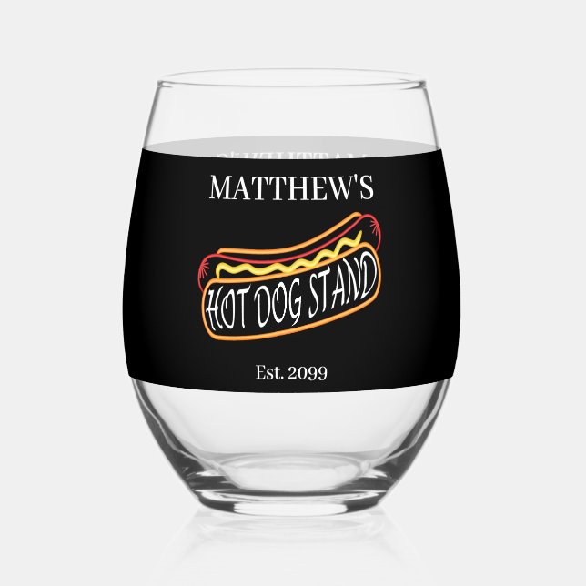 Vaso De Vino Fundición Hot Dog Stand Drinkware Coctail (Anverso)