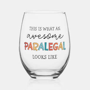 Vaso De Vino Funny Asistente Legal Paralegal Asombroso