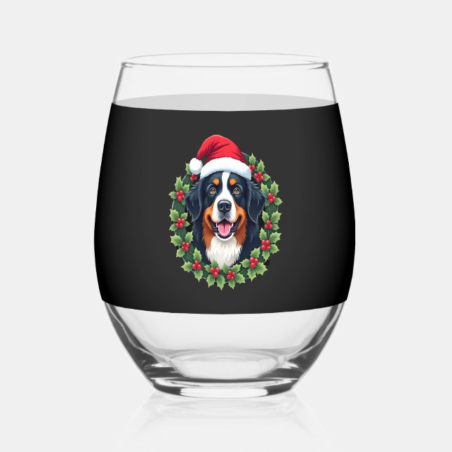 Vaso De Vino Funny Christmas Bernese Mountain Dog Tank Top (Anverso)