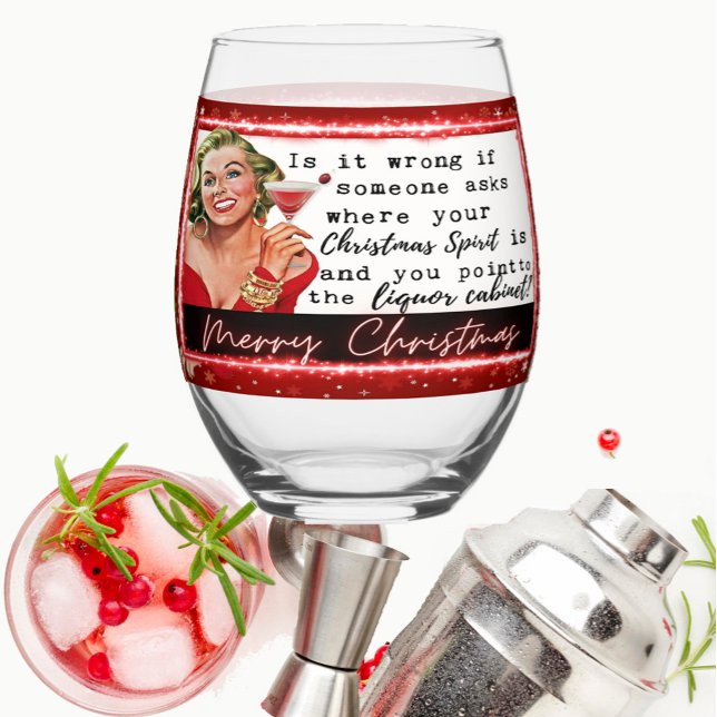 Vaso De Vino Funny Christmas Wine Glass Retro Best Friend Liqou (Subido por el creador)