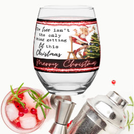 Vaso De Vino Funny Christmas Wine Glass Retro Best Friend Lit