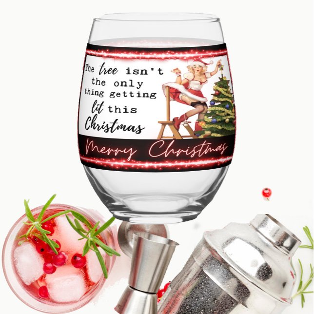 Vaso De Vino Funny Christmas Wine Glass Retro Best Friend Lit (Subido por el creador)