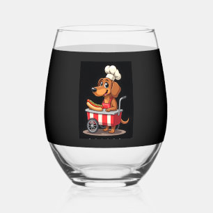 Vaso De Vino Funny Dachshund Dog Hotdog Sandwich Weenie Sausage