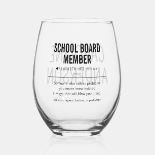 Vaso De Vino Funny de miembro del Consejo Escolar Personalizado