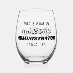 Vaso De Vino Funny del administrador asombroso personalizado