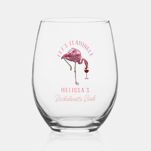 Vaso De Vino Funny Flamingo Bachelorette Weekend Fiesta