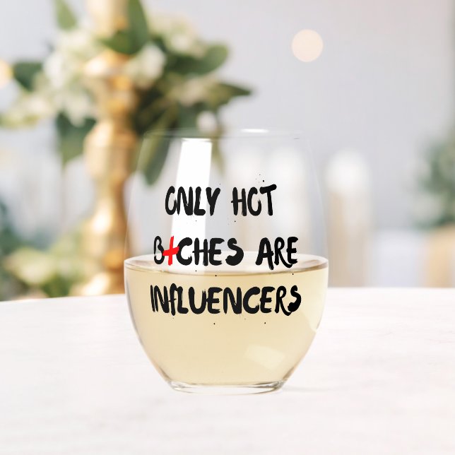 Vaso De Vino Funny Influencer Quote Wine Glass Home Decor (Insitu (Boda))