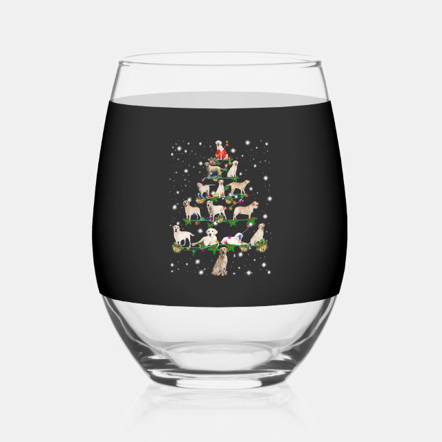 Vaso De Vino Funny Labrador Retriever Christmas Tree Classic T- (Anverso)