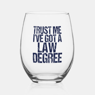 Vaso De Vino Funny Law School Graduate Lawyer