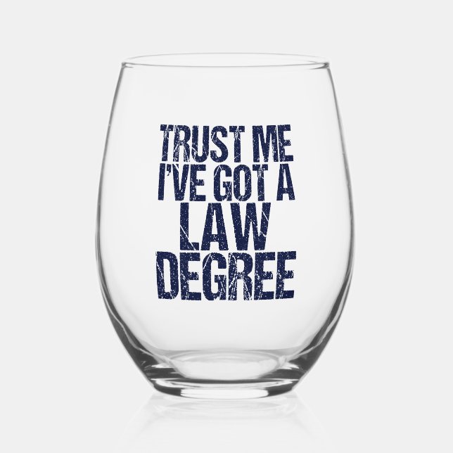 Vaso De Vino Funny Law School Graduate Lawyer (Anverso)