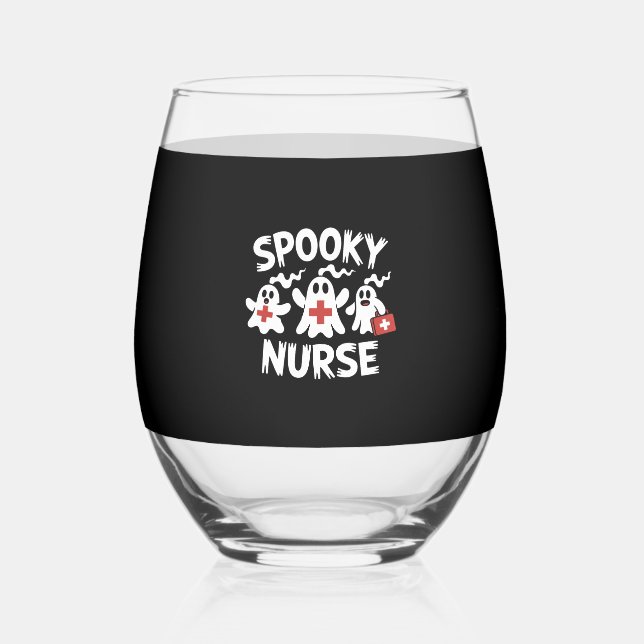 Vaso De Vino Funny Nurse Halloween (Anverso)