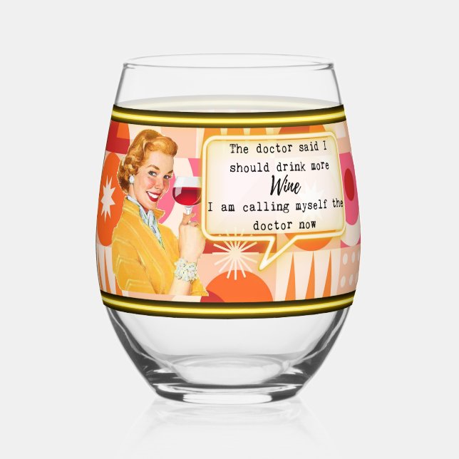 Vaso De Vino Funny Wineglass Best Friend Gift "Doctor" (Anverso)