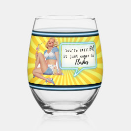 Vaso De Vino Funny Wineglass Best Friend Gift "Hot Flash"