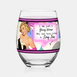 Vaso De Vino Funny Wineglass Best Friend Gift "Young Girl"