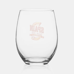 Vaso De Vino Fútbol España 2026 Fútbol Negrita Tipografía País