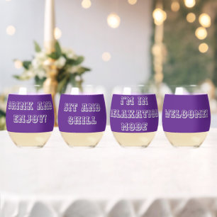 Vaso De Vino Gafas con palabras