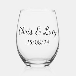 Vaso De Vino gafas de boda personalizadas