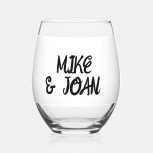 Vaso De Vino GAFAS DE VIDRIO DE VINO DE BODA personalizado